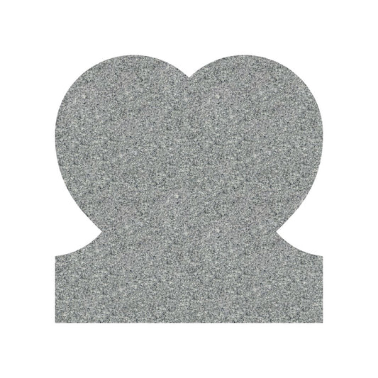 Emert International Monument Wholesaler Gray Granite Heart Shaped Tablet