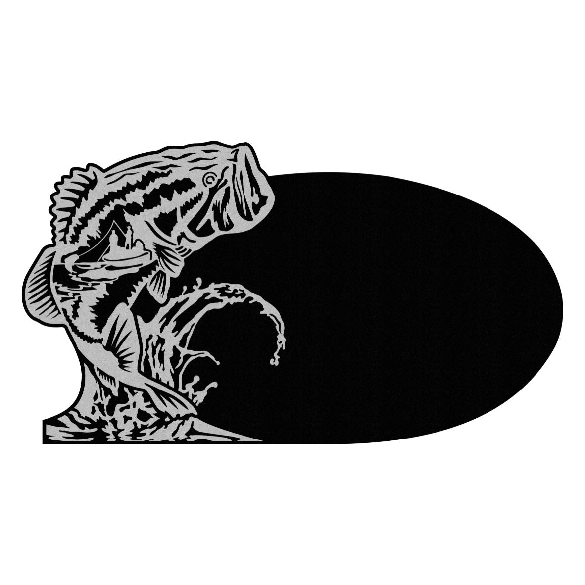 Emert International Monument Wholesaler Black Granite Gone Fishing Tablet