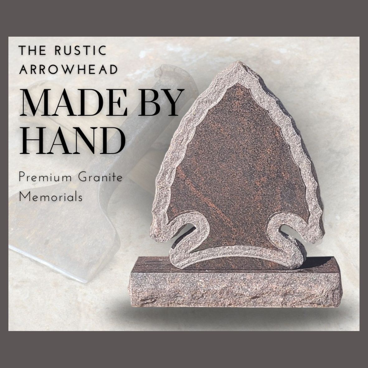 Emert International Monument Wholesaler The Rustic Arrowhead Social Media Post Made by Hand